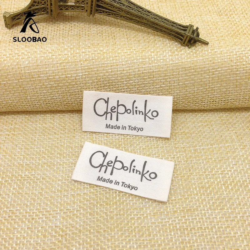 Бесплатная доставка этикетки из хлопка с принтом для одежды обуви сумок