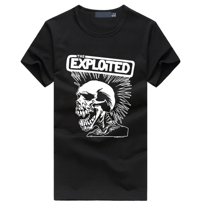 The exploited печати Мужская мода футболки милый punk Череп Графика брендовая футболка