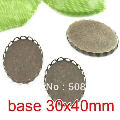Бесплатная доставка! 200 шт. овальная шелковая Бронзовая рамка для картин Подвески