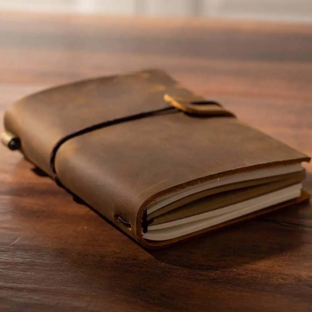 売却 20 ピース/ロットヴィンテージレザージャーナルトラベラーズノート紙スパイラル日記白紙スケッチブックノートブック