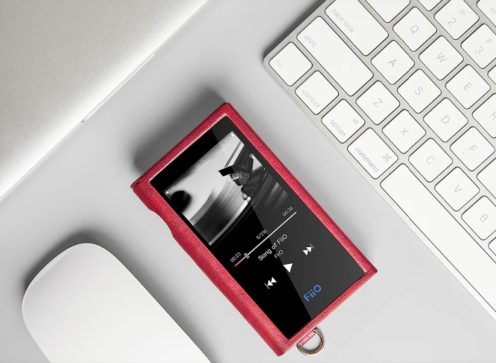Кожаный чехол FiiO SK-M9 для HIFI плеера M9 красного цвета |