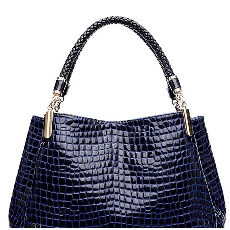 Крокодиловые черные кожаные сумки женские feminina dollar магазин онлайн сумочки|bag women