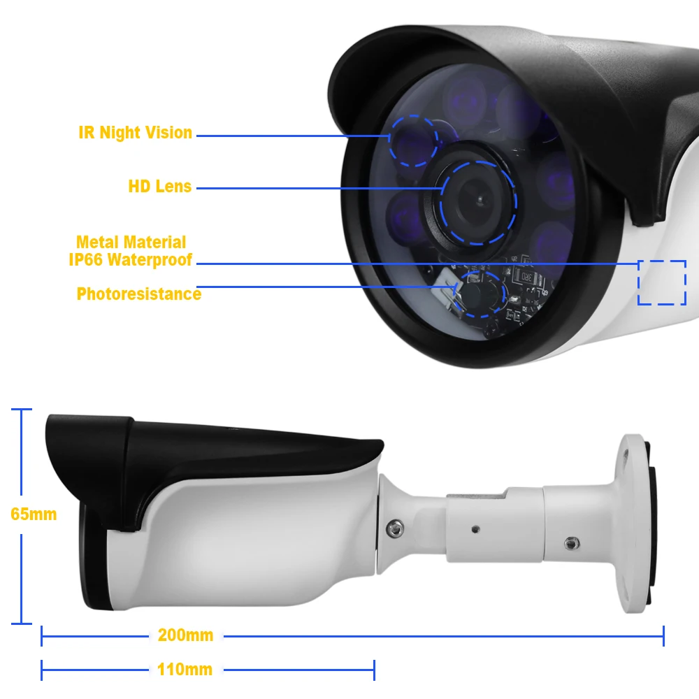 BFMore POE IP Camera 1080P 960P 720P Safety Outdoor Security camera Waterproof IR Night Vision Surveillance 48V | Безопасность и