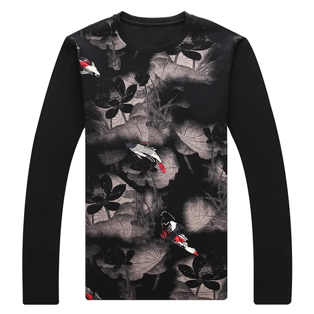 Высококачественная Роскошная весенне осенняя мужская футболка с известным