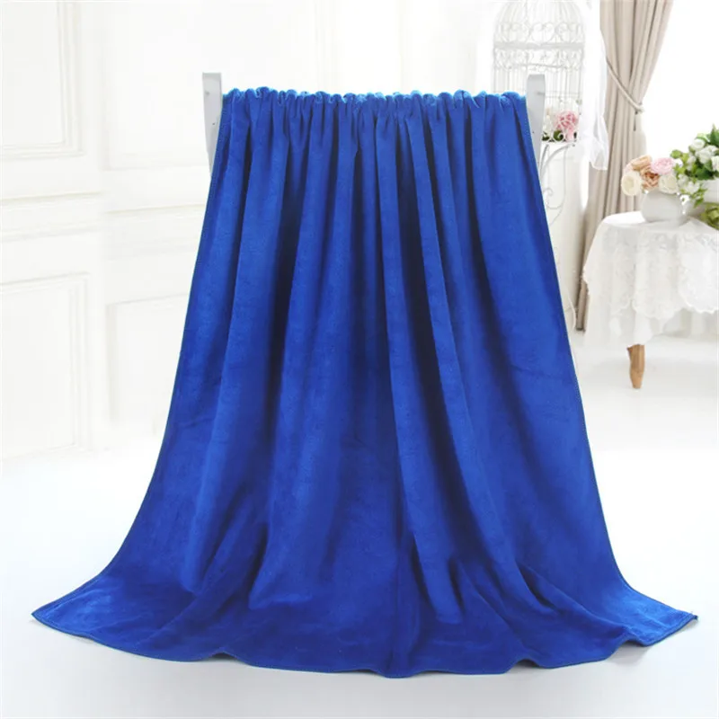 Blue Супер Абсорбент микрофибры Полотенца Ванна Полотенца 580g 180*80 см супер толстые лагер Полотенца Красота салон, отель халат пляжные Полотенца s - Цвет: Blue