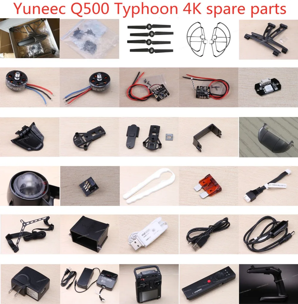 Yuneec Typhoon Q500 4K RC Quadcopter запасные части корпуса мотора Лезвие крышка винта ESC chager