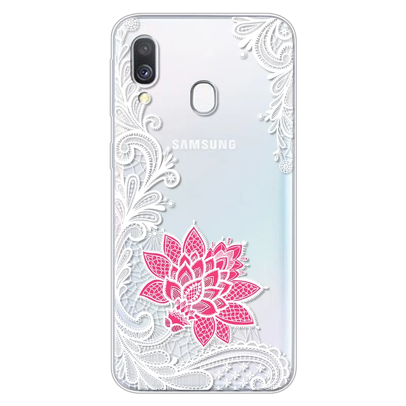 sxhh-B Роскошный чехол с цветами для samsung Galaxy A40 A30 A50 A70 A60 A10 чехол модный силиконовый мягкий чехол из ТПУ чехол для телефона чехол s Capa Funda - Цвет: sxhh-B