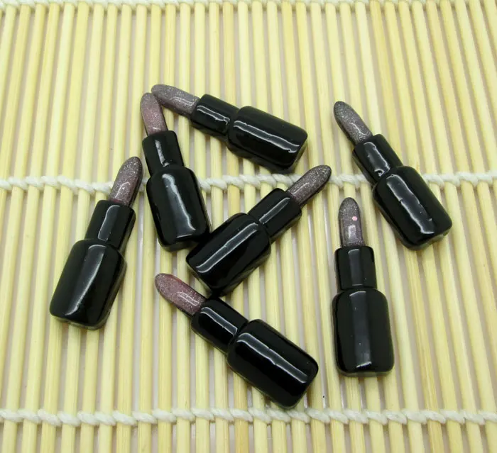 20 шт. светло фиолетовый макияж губная помада изделия из смолы каваи бисер плоская