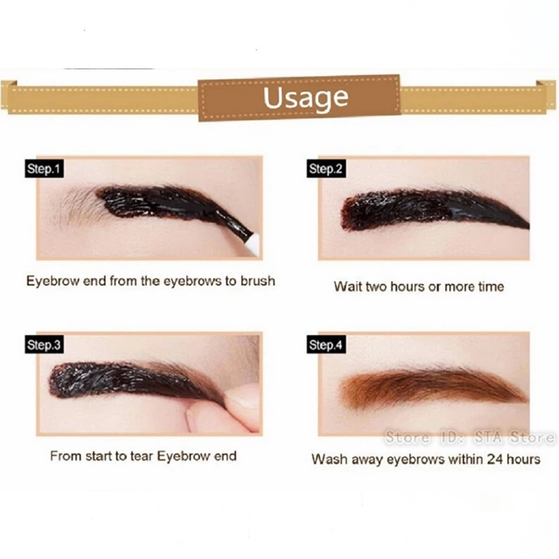 Новый стиль тату гель для бровей супер стойкий Водонепроницаемый