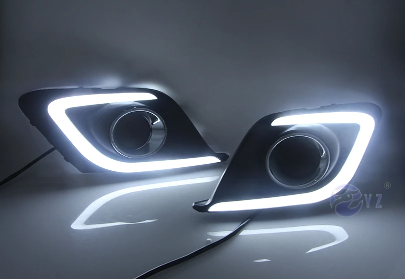 Автомобильный мигающий 1 комплект DRL для Мазда 3 Мазда 3 Axela светодиодный DRL дневные ходовые огни Дневной светильник противотуманный светильник