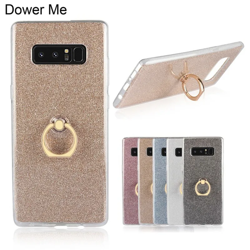 Модный мягкий блестящий чехол Dower Me с кольцом-захватом для Samsung Galaxy S10/9/8/7/6 Edge Plus A6 A8
