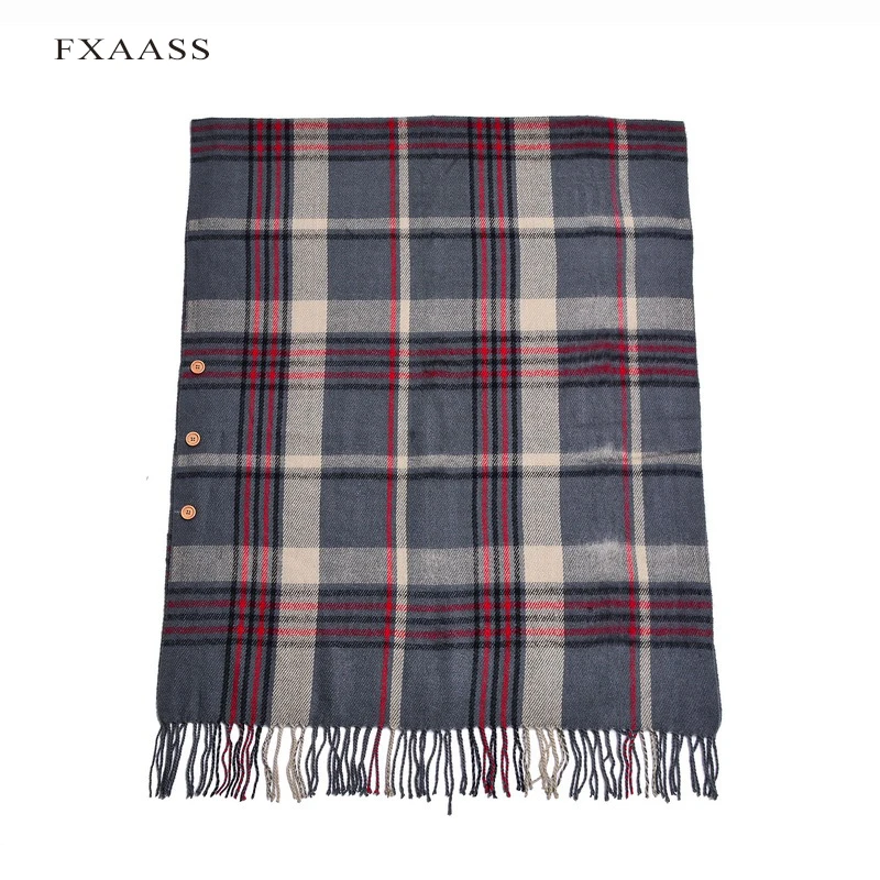 Новинка осенне зимняя шаль FXAASS Модное пончо женский шарф Роскошное Одеяло в