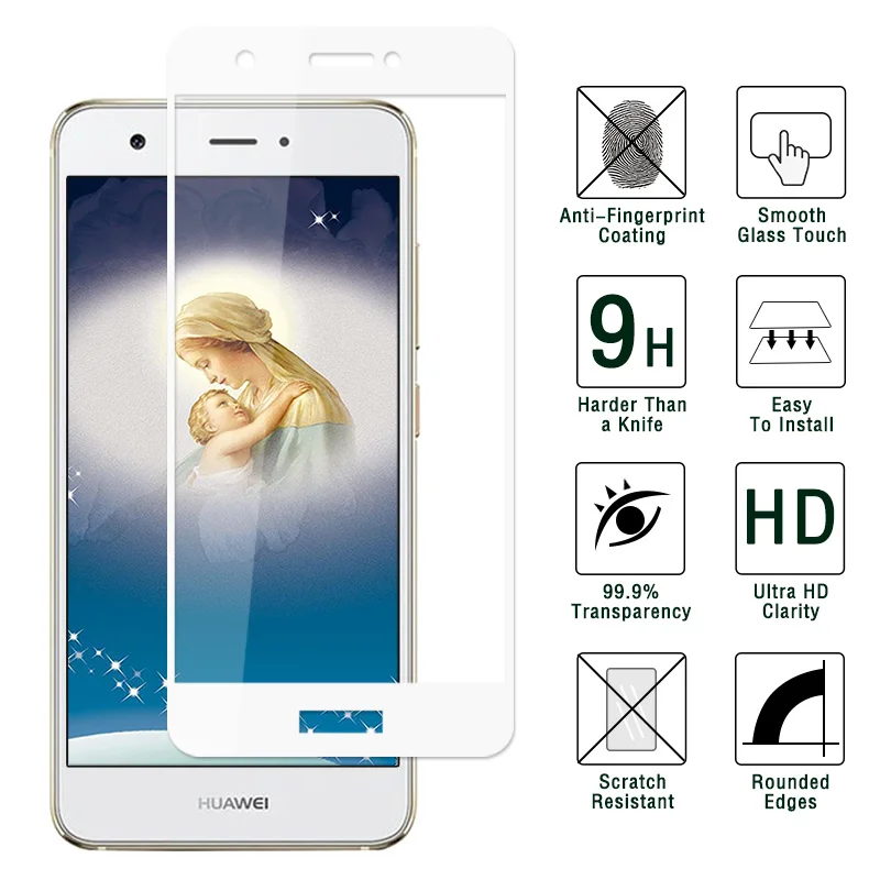3D 9H полный закругленный протектор экрана для Huawei Nova 0 3 мм ультратонкая Защитная
