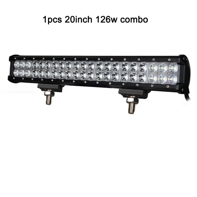 126w combo 4 7 12 17 20 28 36-44 дюйма внедорожный светодиодный бар головной светильник бар комбинированный луч для 4x4 УАЗ ATV грузовик внедорожник 12V 24V светодиодный рабочий светильник - Цвет: 126w combo