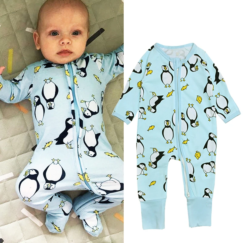 Kids Tales Newborn Baby Jumpsuit 2019 New Arrival Cute Floral Printed Rompers with Double Zipper Sliders for Girl Boys | Мать и ребенок