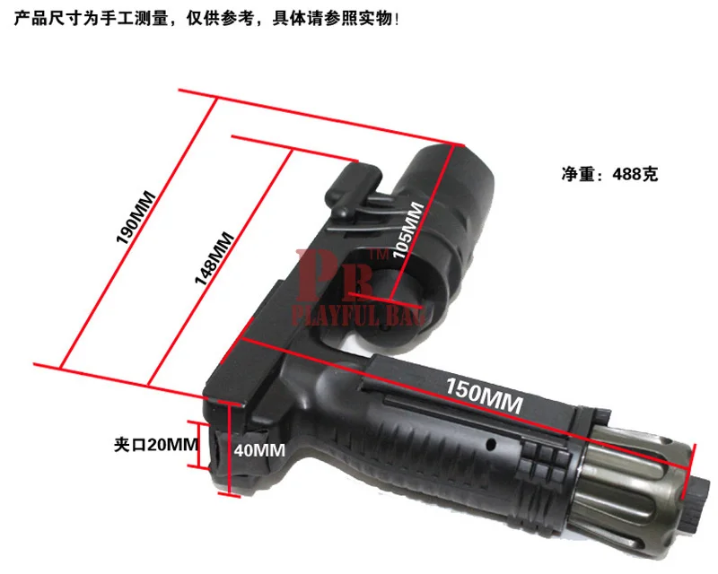 1pcs Уличная игра M4 VK KM полый захват бластер гелевый пистолет jinming8 gen9 MKM2 MK18 модифицированный Тактический захват для победителя аксессуар T18 - Цвет: 1pcs