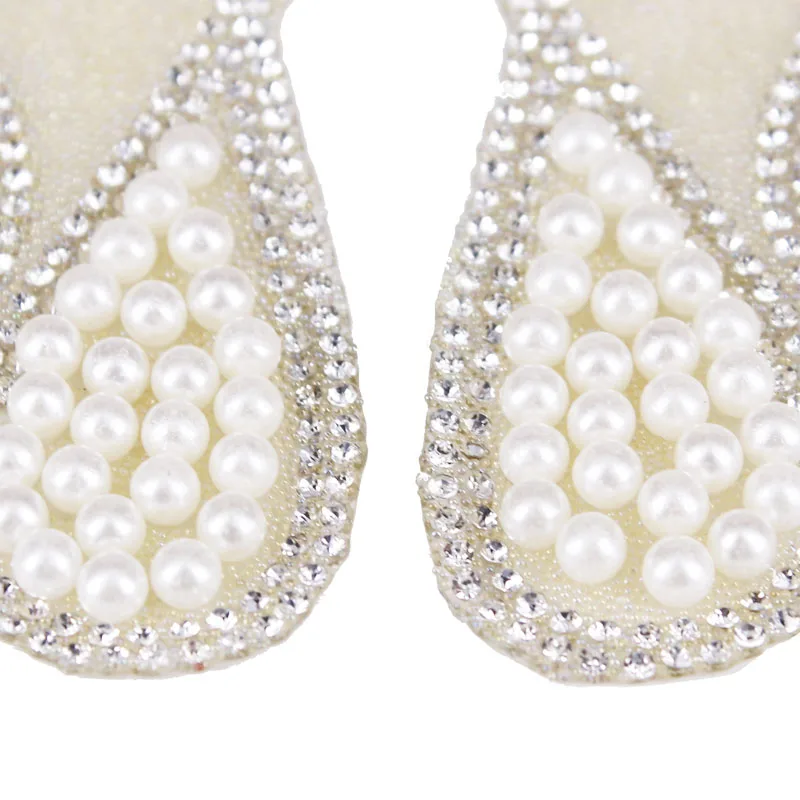 Зеркальная пара листья горячая фиксация хрустальные нашивки с бисером стразы