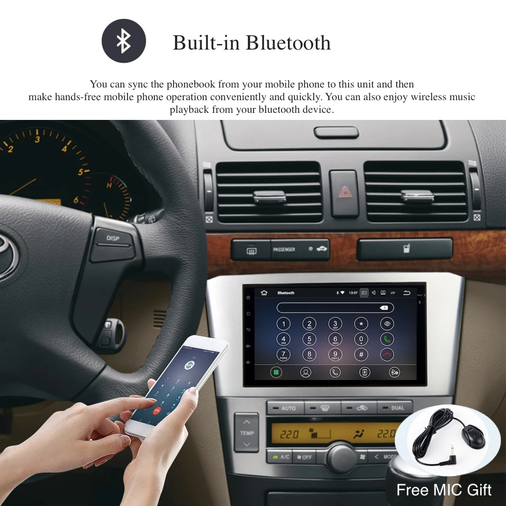 Android 9,0 2 din автомобильное радио для Toyota Avensis мультимедиа 2003-2008 Авторадио с восьмиядерным процессором 4 Гб+ 32 ГБ Авто Стерео DVD плеер+ Navi wifi BT