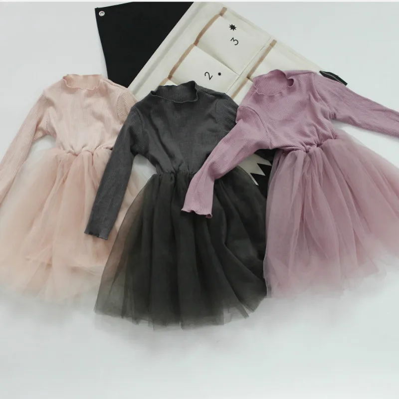 Korean Toddler Kids Girl Dress Lace Gauze Tulle Spring Sweet Princess Clothings | Детская одежда и обувь