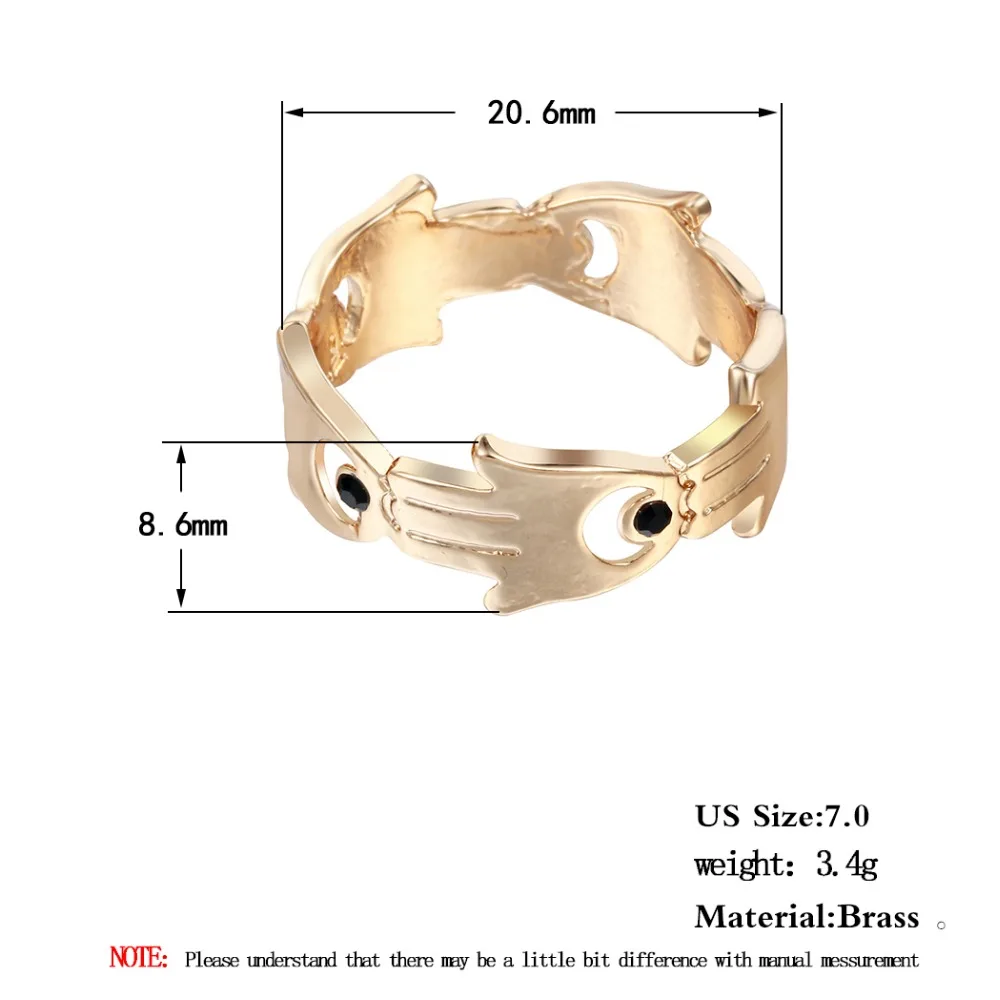 Чандлер золотое покрытие Хамса рука Фатимы кольца сглаза иудейский Каббала баг