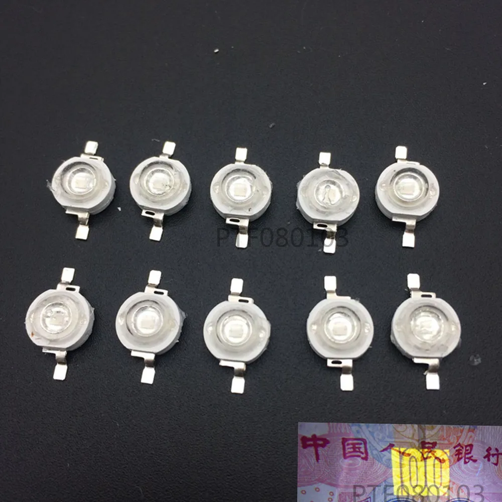 Светодиодная УФ лампа высокой мощности 3 Вт нм 10 шт.|uv led 3w|3w 365nmled uv 3w |