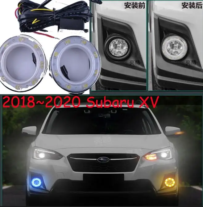 White yelo blue 1 комплект фар бампера для Subaru XV дневного света~ 2020y автомобильные аксессуары светодиодный DRL фары для Subaru XV противотуманные фары - Цвет: White yelo blue