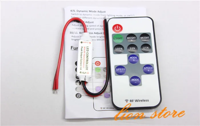 РЧ пульт дистанционного управления H3# R DC 12 V 11keys мини-пульт для СВЕТОДИОДНЫЙ монохромный полосы 5050 3528