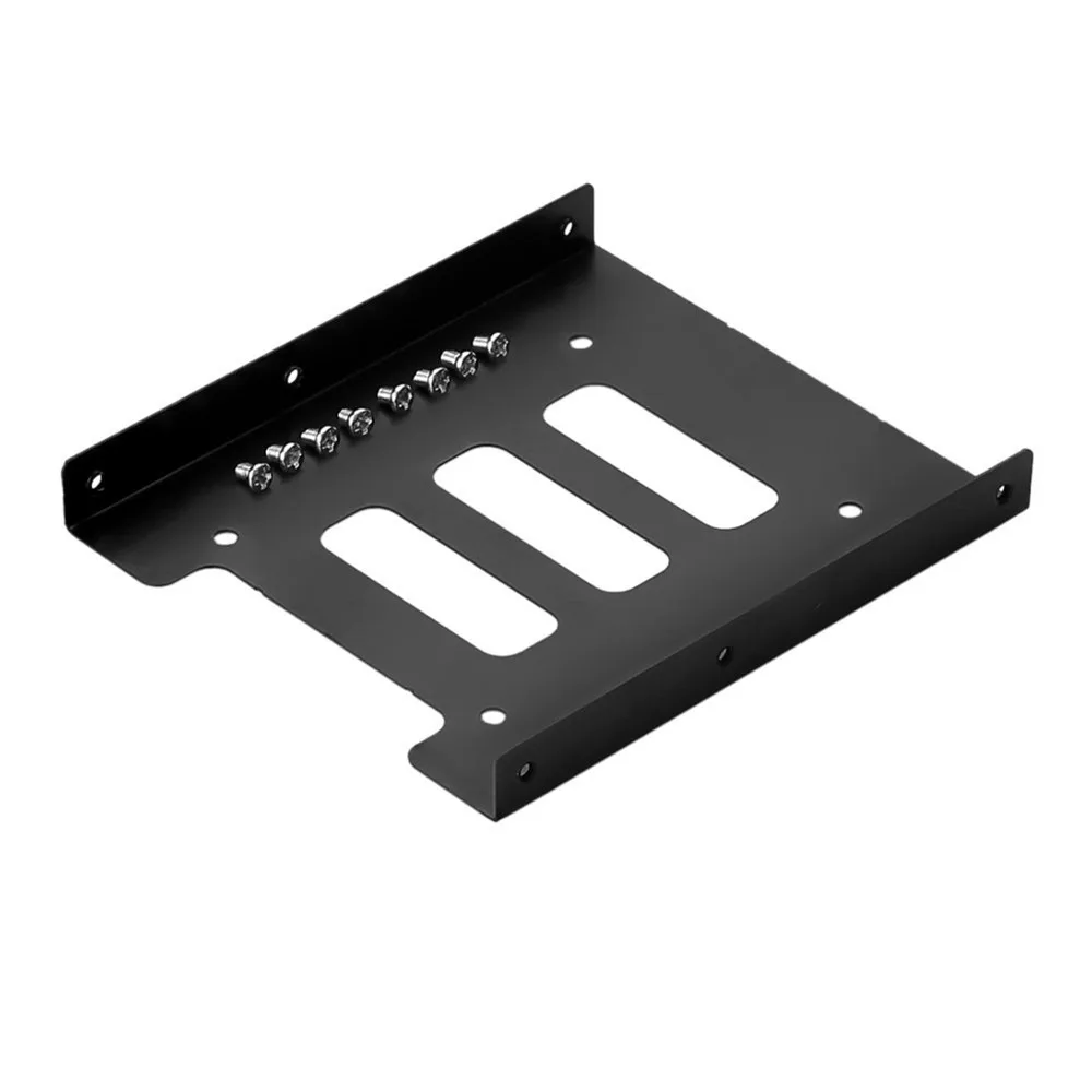 

Кронштейн для адаптера SSD HDD от 2,5 до 3,5 дюйма, металлический монтажный комплект, держатель док-станции для жесткого диска, лоток для SSD для нас...