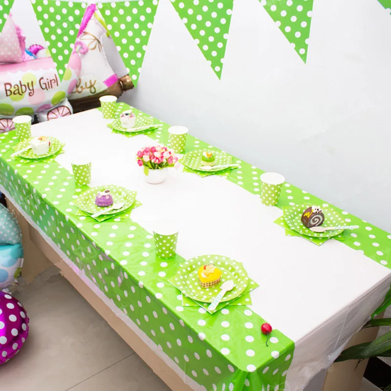 

Dot Disposable Plastic Table Cloth Birthday Party Decoration Kids Baby Shower Decoration Supplies Disposable Tablecloth S2017139