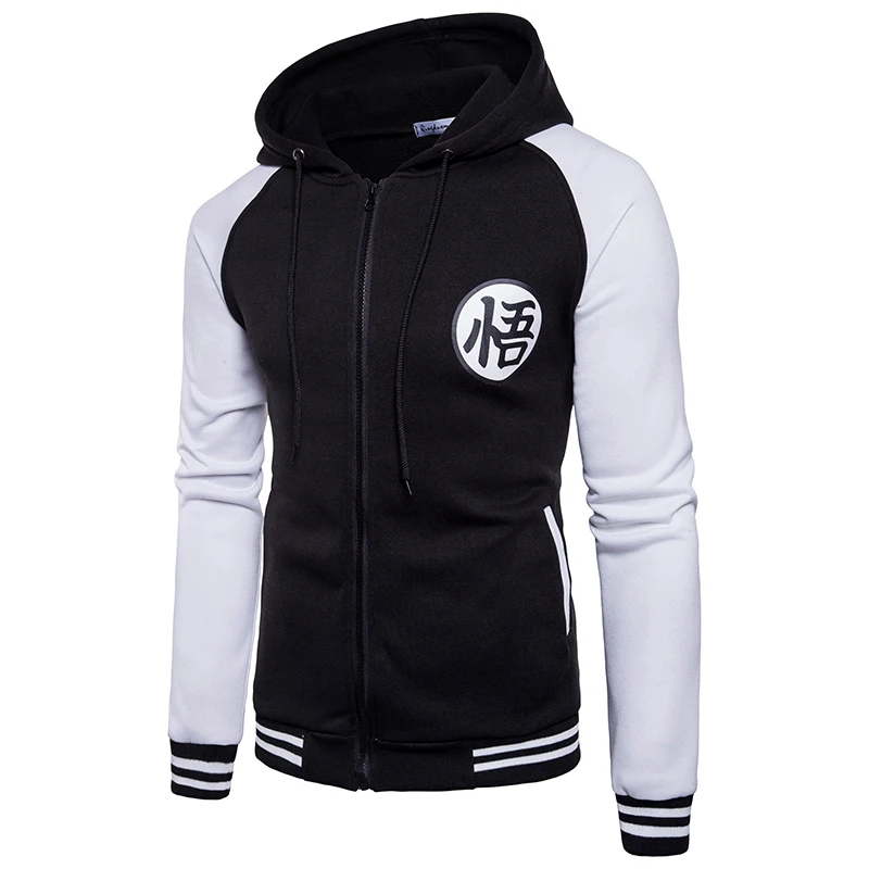 Тренд японского аниме Dragon Ball Гоку Varsity куртка с капюшоном Весна повседневное молния толстовка с капюшоном