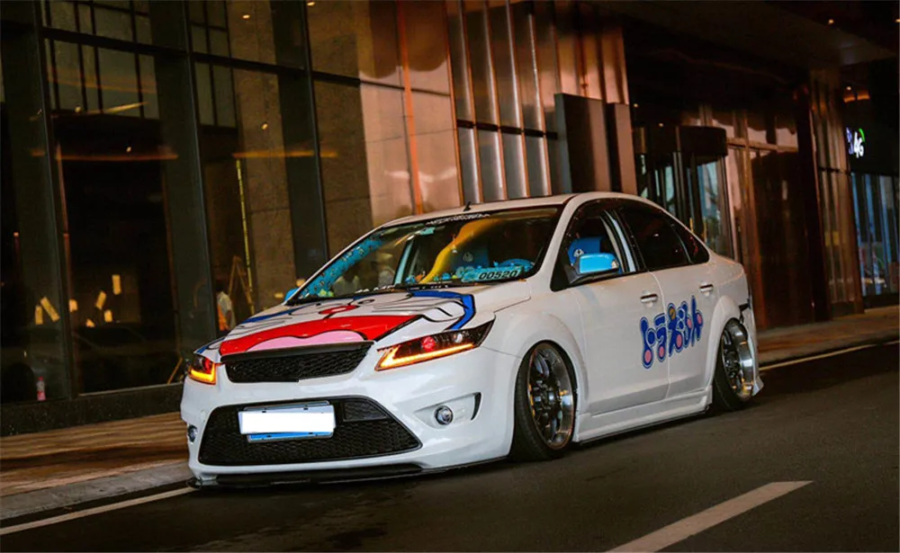 2 шт. светодиодный фары для Ford Focus 2009 2010 2011 светодиодный автомобильный фонарь ангельские глазки ксенон HID комплект Противотуманные фары светодиодный дневные ходовые огни