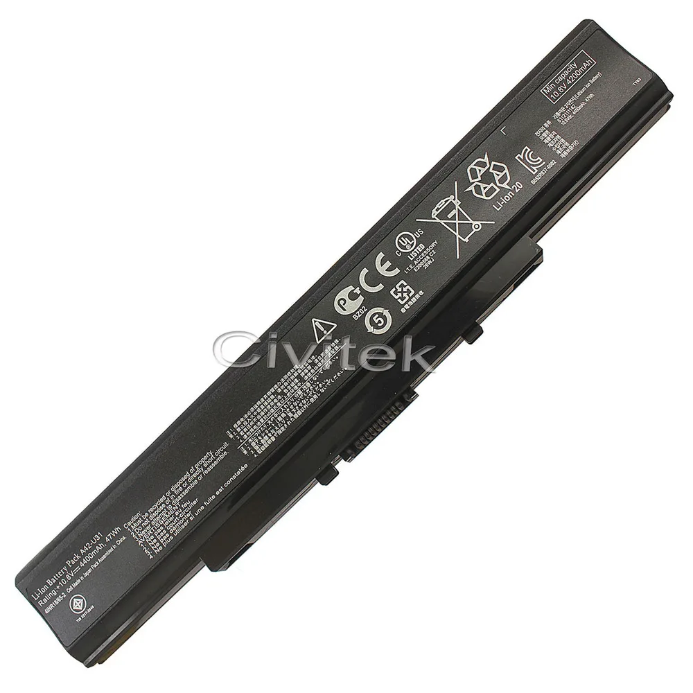 10 8 В 4400 мАч 6 ячеек Аккумулятор для ноутбука ASUS A32 U31 A42 U31F U31S U41 X35 P31 P41|battery mower|battery