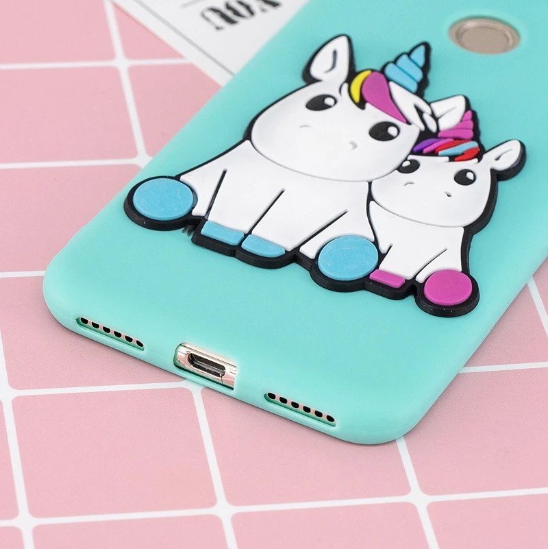 3D Cartoon Unicorn Case For Honor 7A Pro 5.7&quot Cute Toys Silicone Cover Huawei Y6 2018 Phone Bumper Prime |