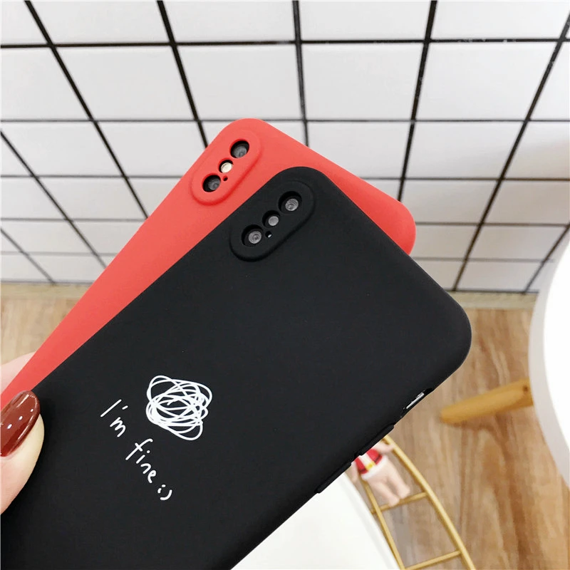 Pybth Boys and girls Phone Case For iphone X 6S 6 7 8 Plus Cover red Hard PC Back |