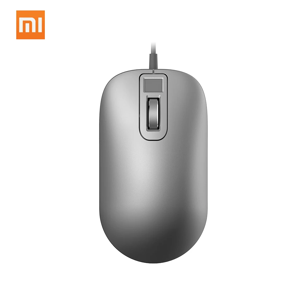 Xiaomi Jessis Идентификация отпечатков пальцев мышь USB интерфейс для Windows 8,1 поверхность ноутбука Настольный компьютер офис проводная мышь