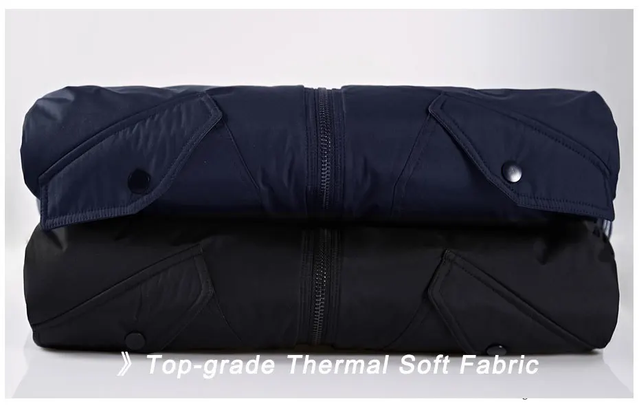 HTLB Winter Cotton Padded Jacket Parkas Men Brand Autumn Windproof Thick Fleece Warm Bio Down Parka For Men Short Coat
