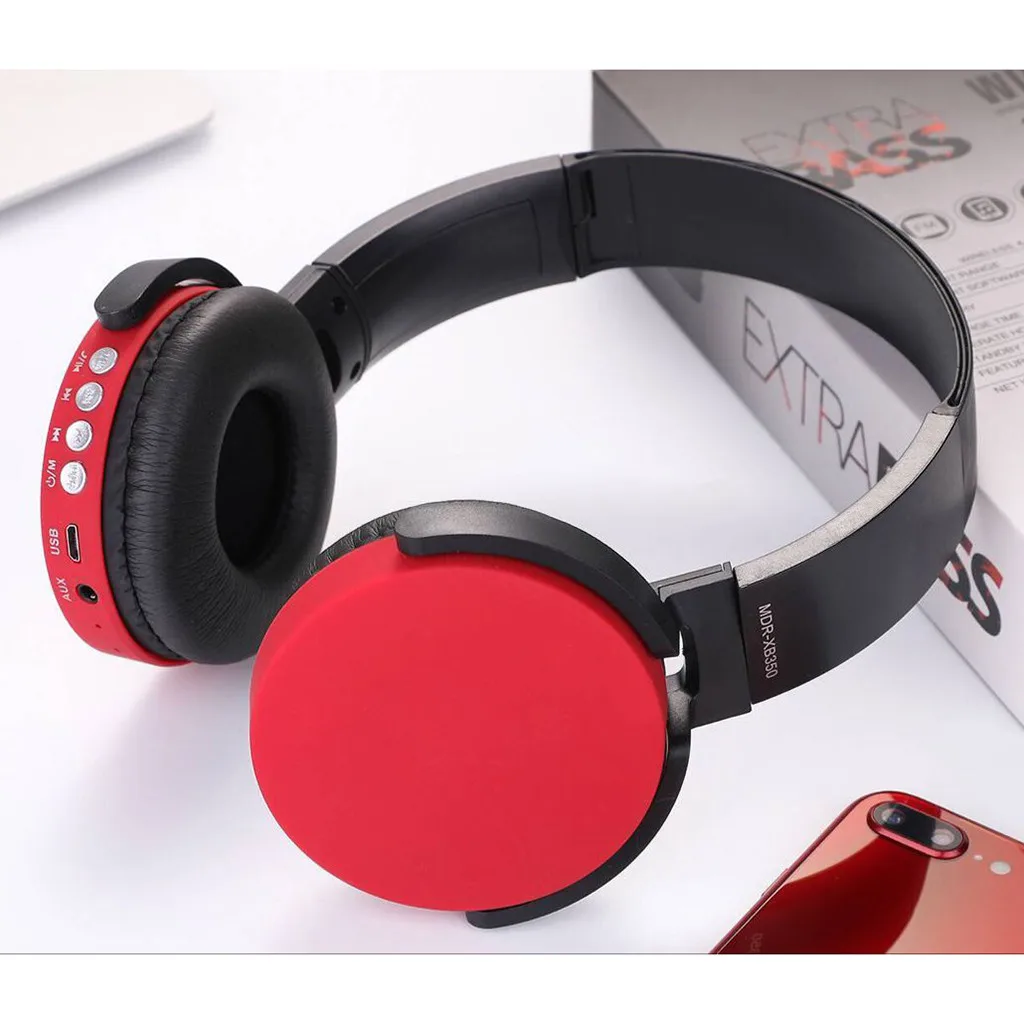 VOBERRY, Bluetooth наушники, головной телефон, Спортивная поддержка для всех телефонов, лучший головной телефон, беспроводной с микрофоном, 3,5 мм, проводные игровые наушники