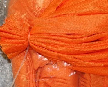 Orange XC полный комплект Воздушный Гамак для йоги 5 м x 2,8 м 16 цветов, качественный Воздушный Гамак для йоги+ 2 карабина+ 2 шт. набор цепочка с ромашками, качественный ремень для йоги - Цвет: Orange
