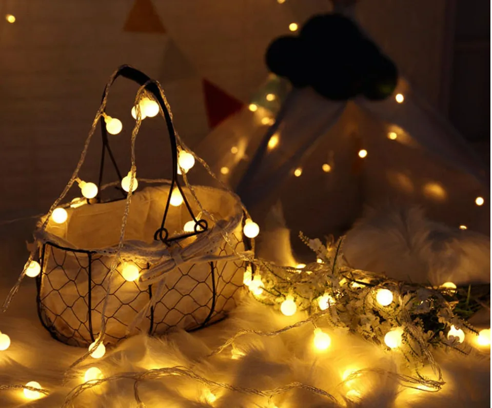 6 м сказочная гирлянда светодиодные шаровые гирлянды водонепроницаемые