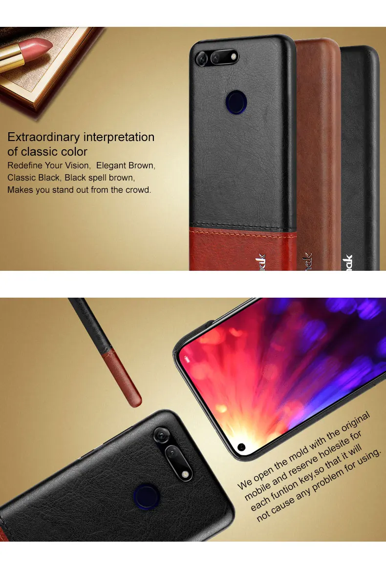 6,4 ''Honor View 20 кожаный чехол Funda huawei Honor View 20 чехол IMAK лаконичный Тонкий чехол для задней панели для huawei Honor View 20 чехол V20