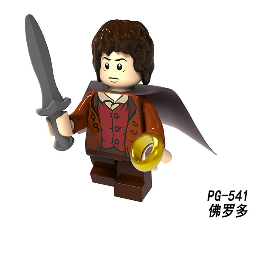 Фиолетовый Для Властелина Колец Bilbo Baggins фигурки карликов Урук Hais Orc Azog Yazneg Bombur модель строительные блоки кирпичи игрушки - Цвет: Фиолетовый