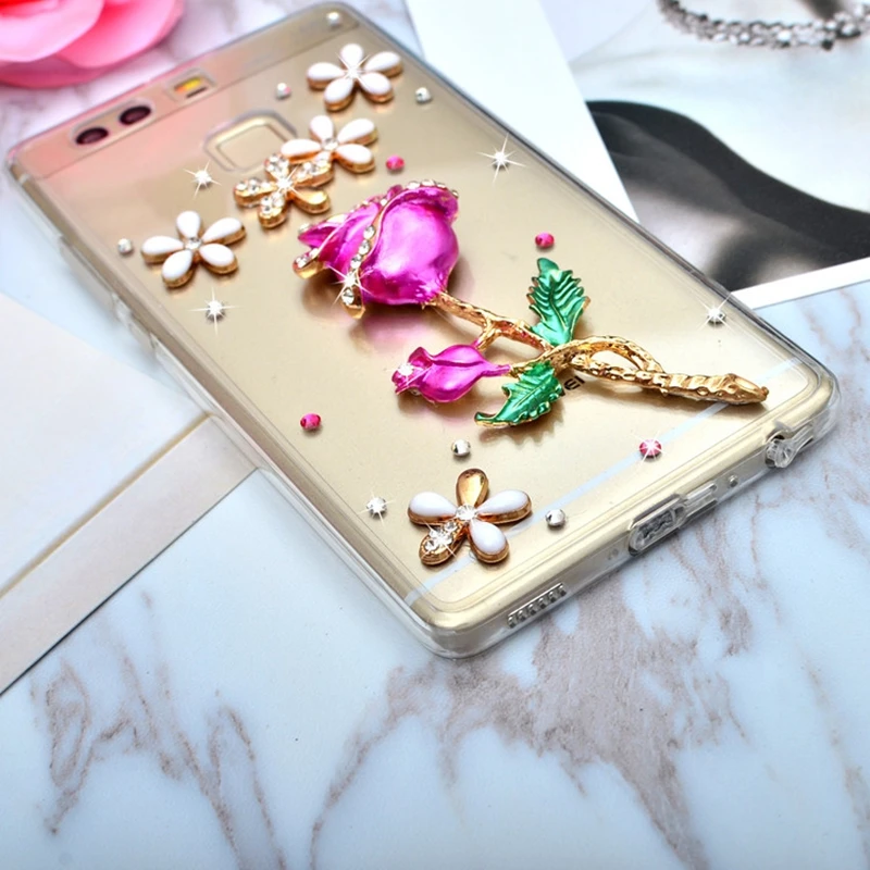 HOCAYU 3d шику случаи телефона для huawei Honor Nova 2 P10 Lite Роскошные розы Для женщин задней
