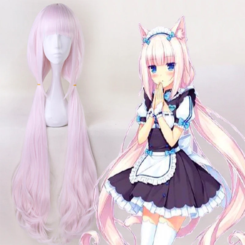 Парики для косплея NEKOPARA Ванильные парики термостойкие синтетические аниме