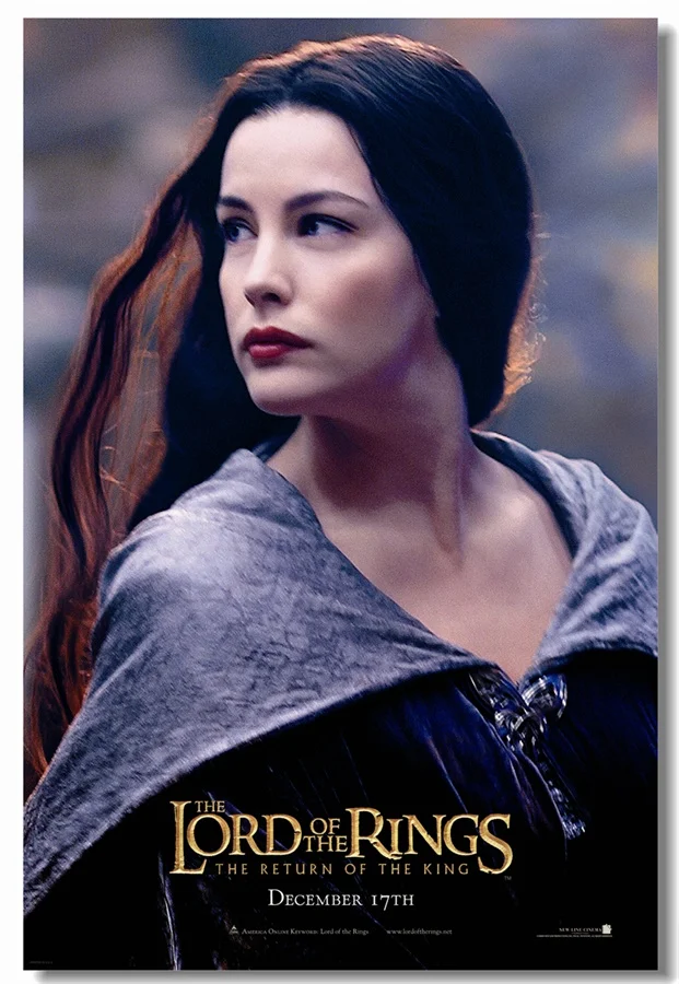 Пользовательские холст Настенный декор Властелин Колец плакат Арагорн наклейки