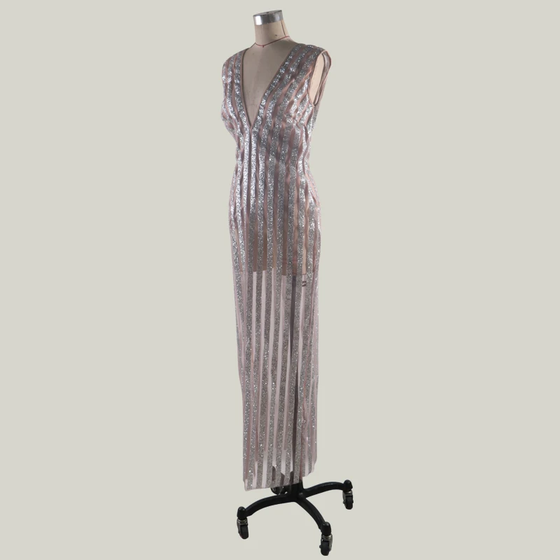 ZTVitality 2019 Vestidos Новый сексуальный лоскутное блёстки Длинное Платье женское Летняя