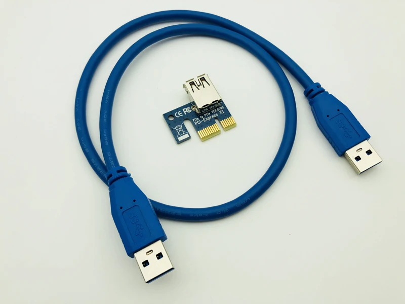 PCIE Riser Express 1X 4x 8x 16x удлинитель PCI Райзер адаптер карты SATA к 4pin IDE Molex блок питания для