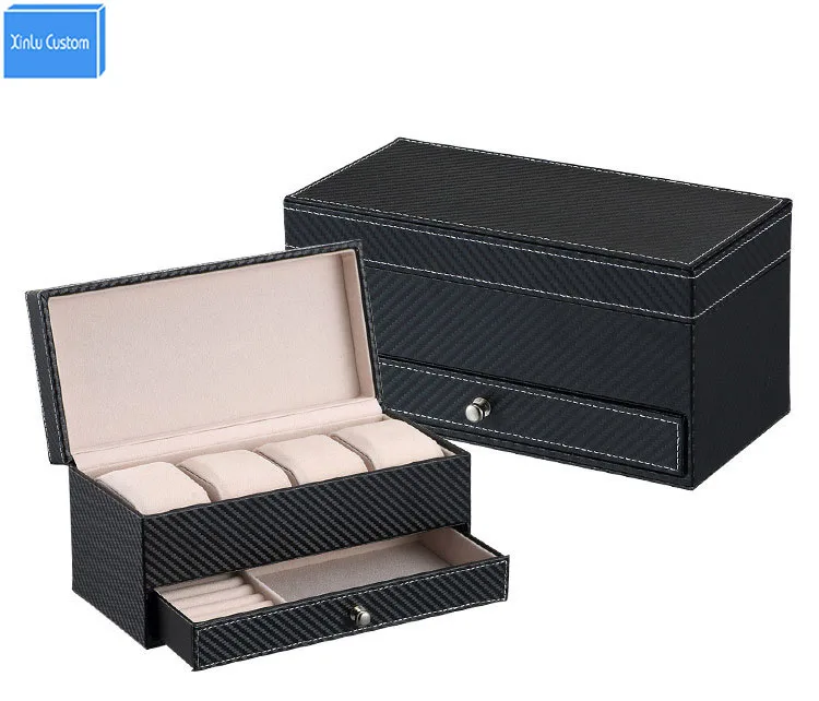 2017 Новый подарок для дома/офиса двухслойная коробка часов Чехол кожаный дорожный