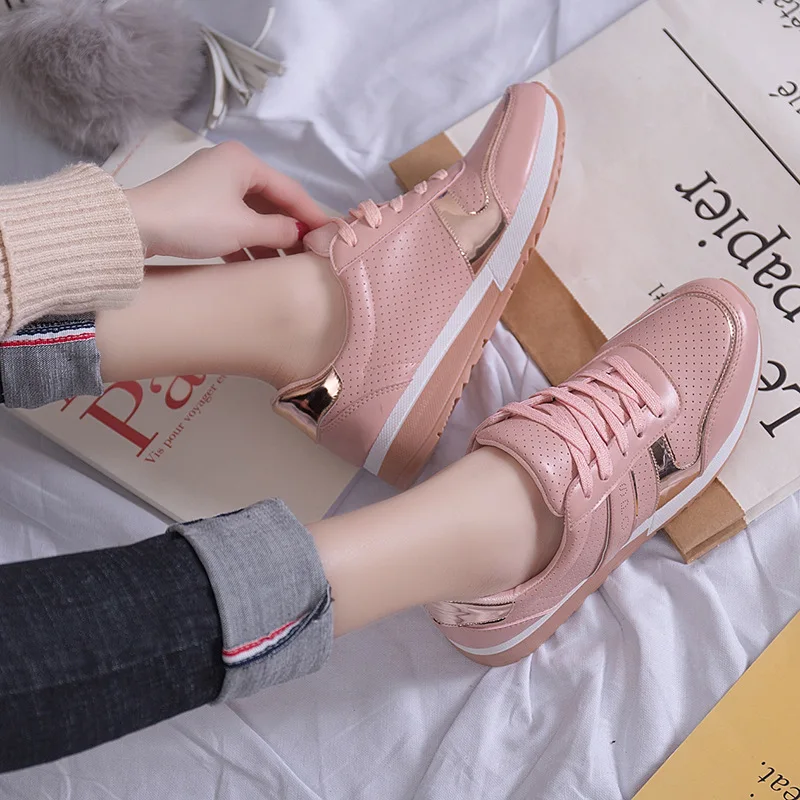 E TOY WORD весна 2020 новые модные женские розовые кроссовки женская повседневная