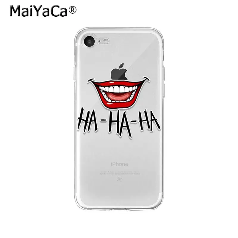 Мягкий силиконовый чехол для телефона MaiYaCa DC Superhero Batman Joker из ТПУ Apple iPhone 8 7 6 6S Plus X XS