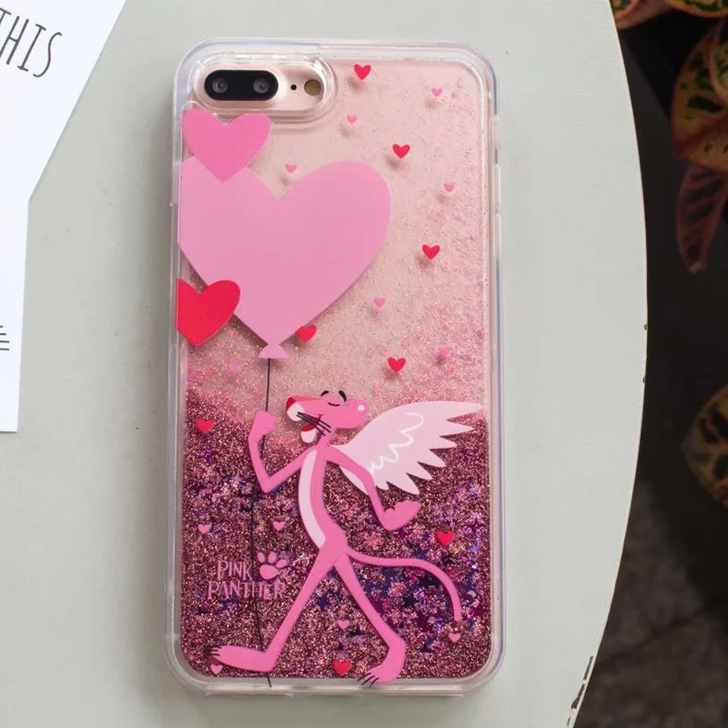 Розовый динамический жидкий зыбучий песок чехол для iPhone X 6/6S Plus Cose силиконовый 7 8